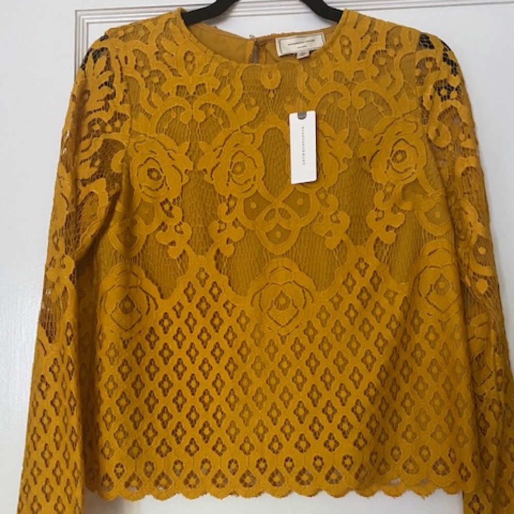 NWT Anthropologie Moulinette Soeurs lace blouse size XS
